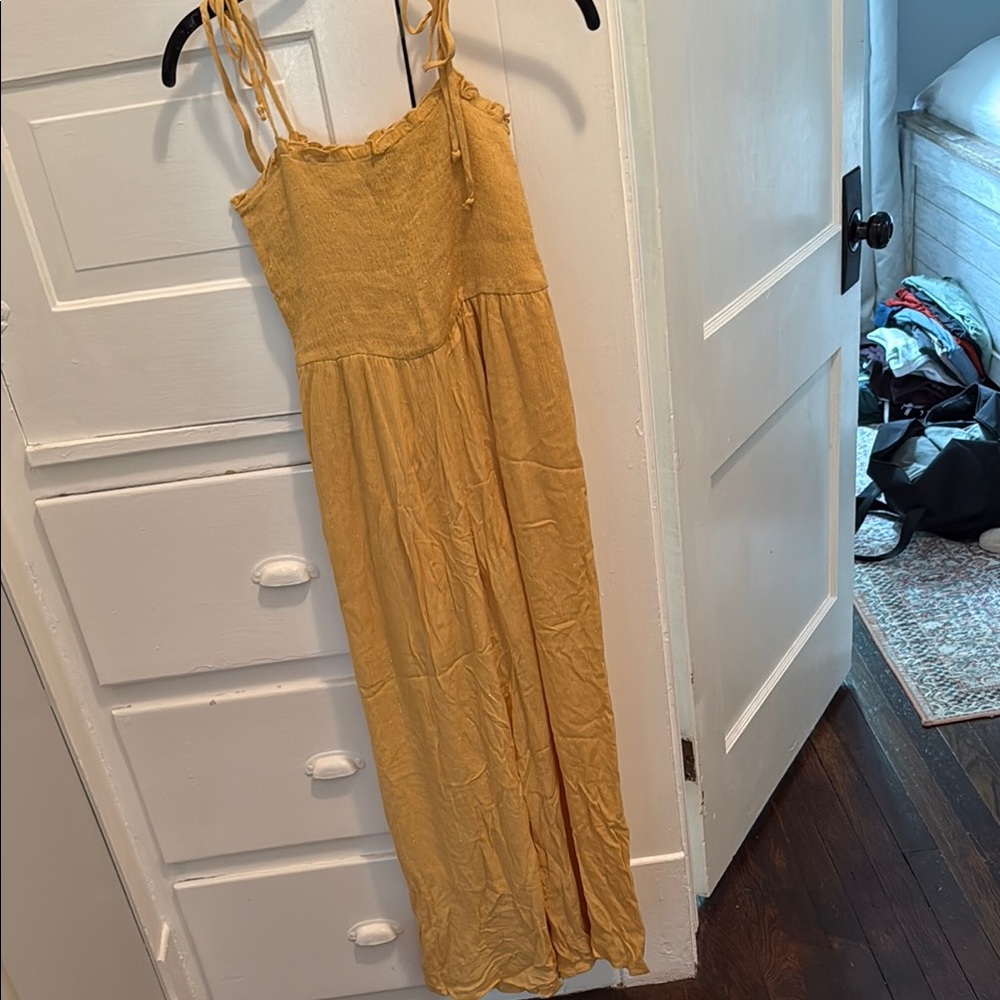 Francesca's Collections Yellow Jumpsuit Vibrant and Stylish
